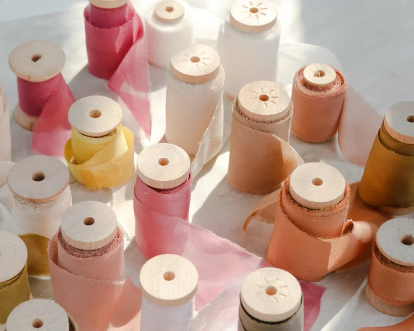 naturally dyed ribbons