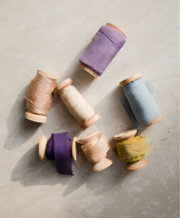 naturally dyed ribbons