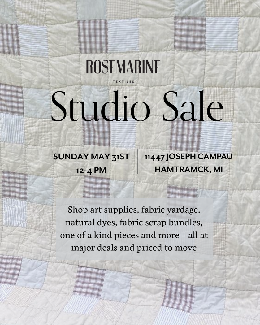 Studio Sale Sunday May 31